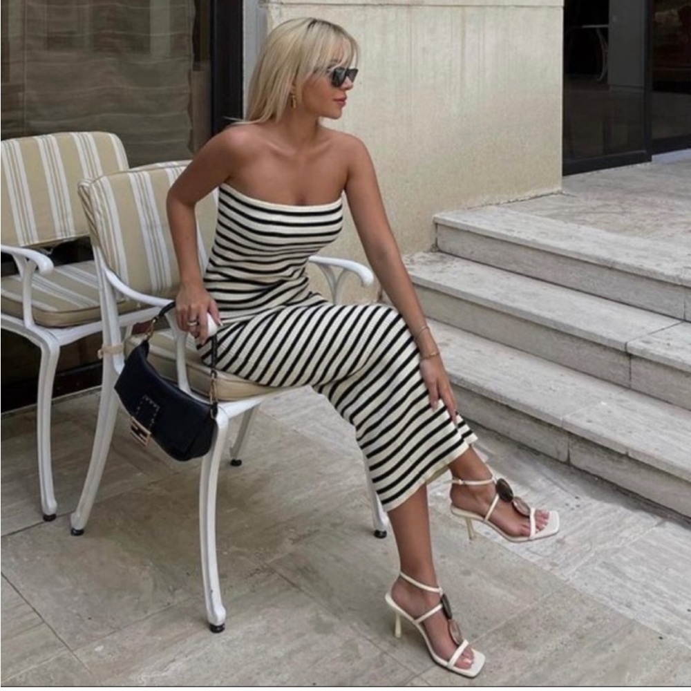 Zara Striped Tube Dress